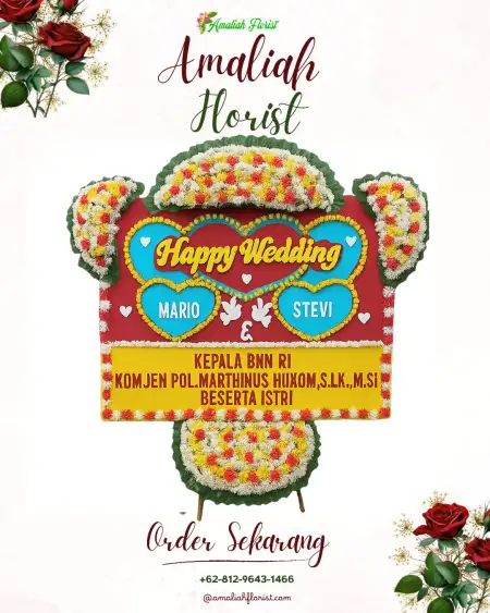 Papan Bunga Pernikahan Karangpoh